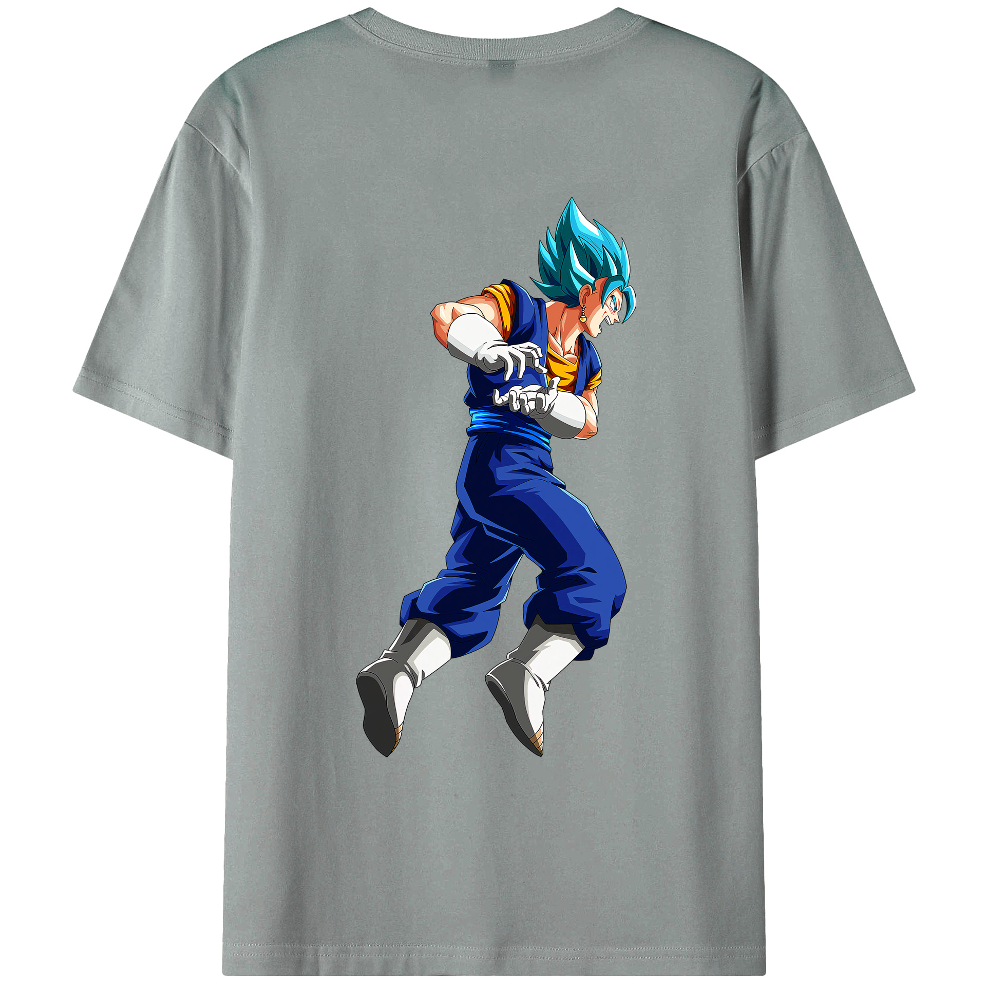（画像用） ドラゴンボール ベジット DRAGON BALL Vegetto 綿100％ メンズ半袖Tシャツ（バックプリント） 通気性